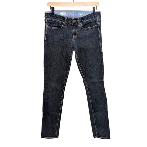 Gap 1969 Jeans Womens 28/6R Blue Always Skinny Low Rise Dark Wash Preppy Denim